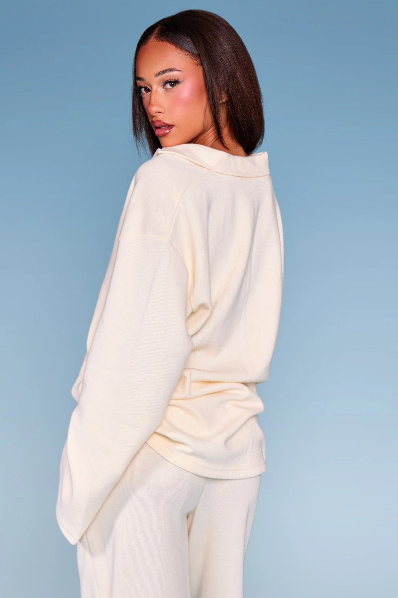 Kaiia Kaiia Supersoft Button Down Shirt Winter White - 4