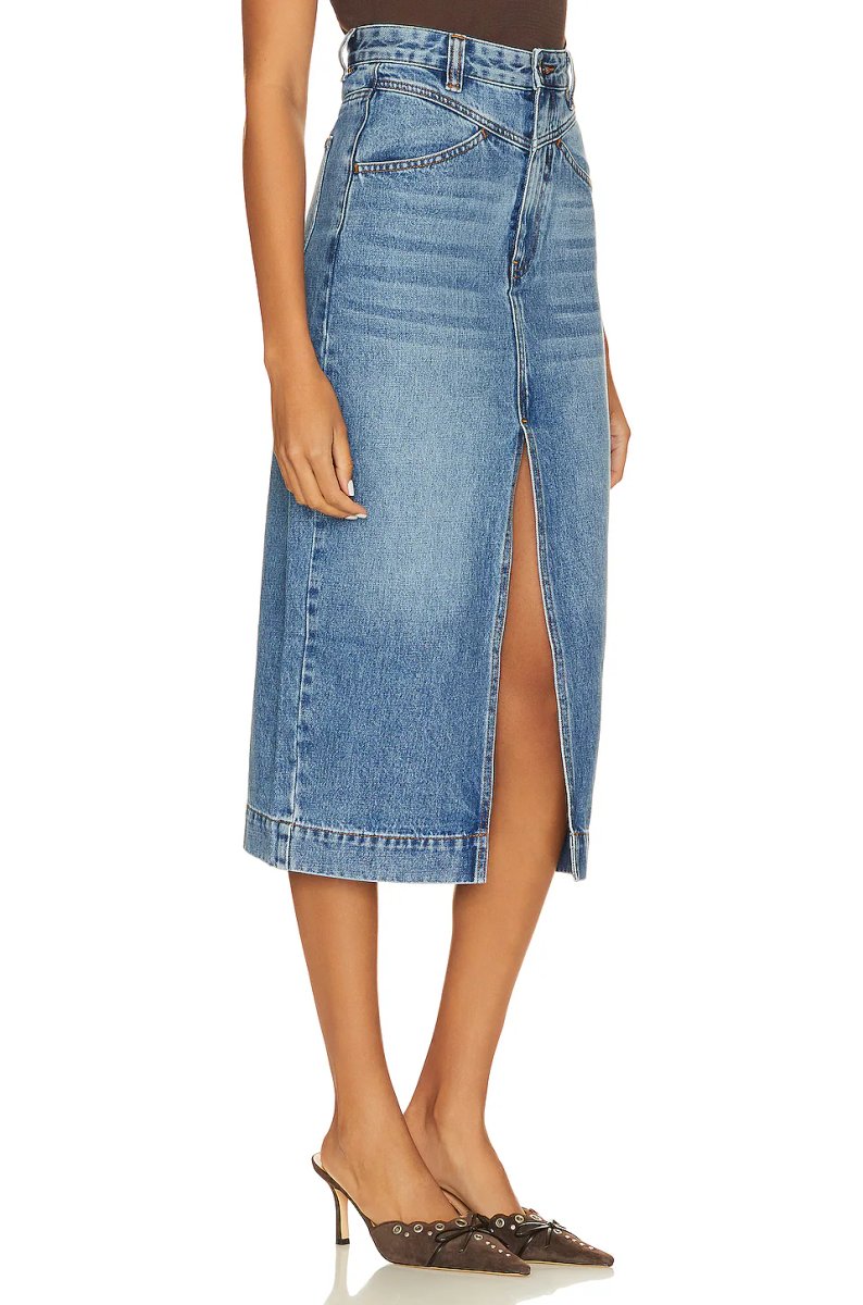 revolve Jonah Midi Denim Skirt - 2