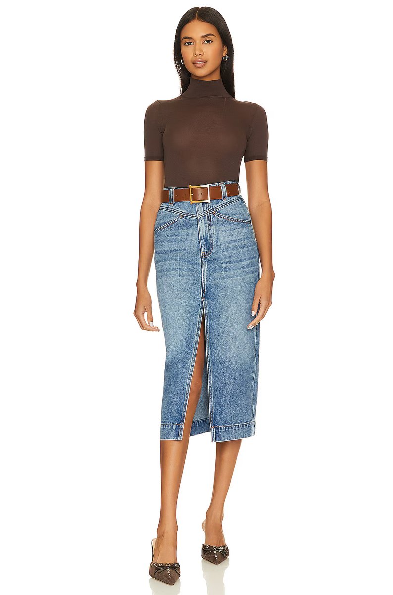 revolve Jonah Midi Denim Skirt - 4