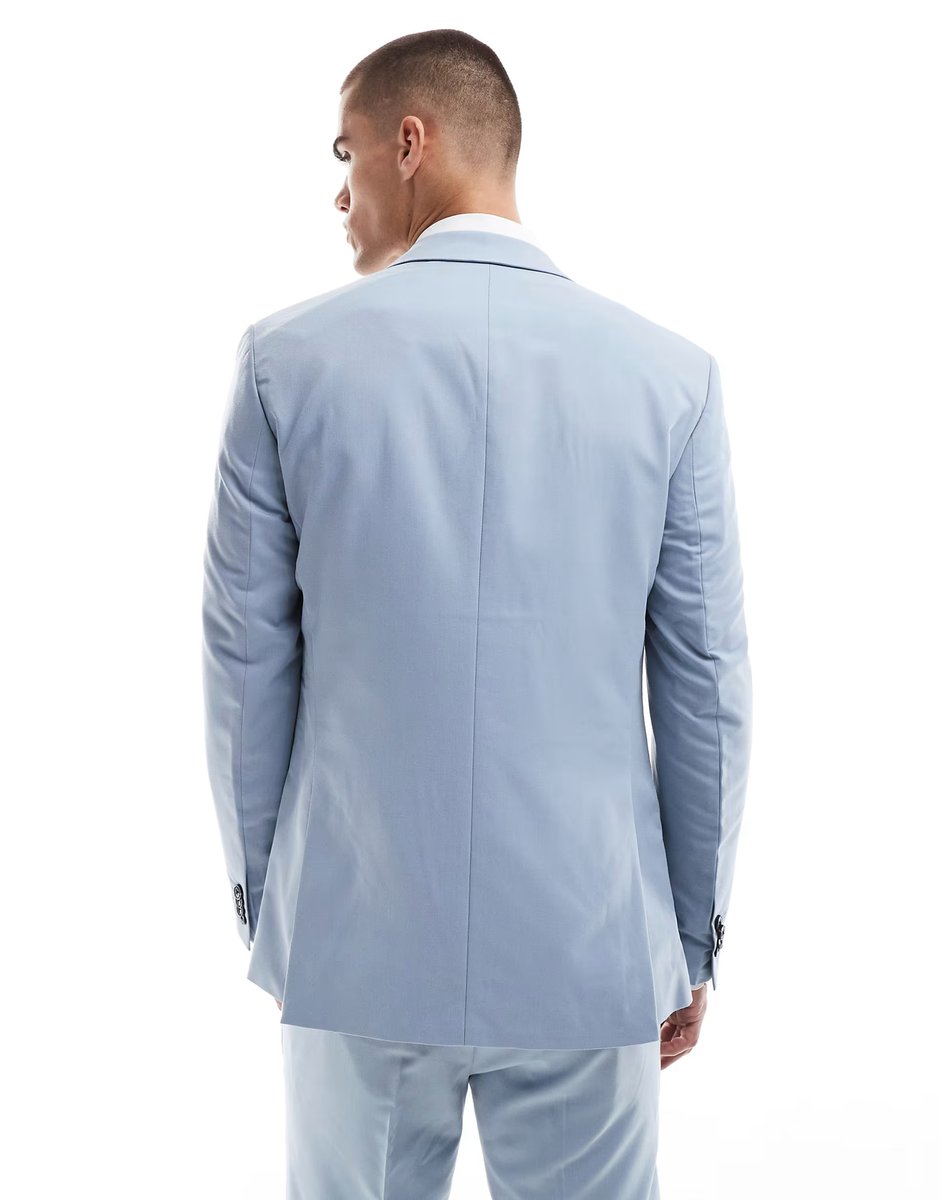 ASOS Jack & Jones slim fit suit jacket in light blue - 2