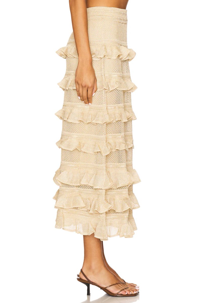 revolve Lace Frill Midi Skirt - 3