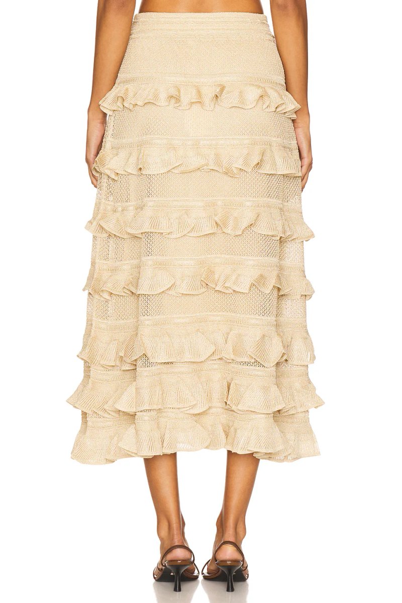 revolve Lace Frill Midi Skirt - 4