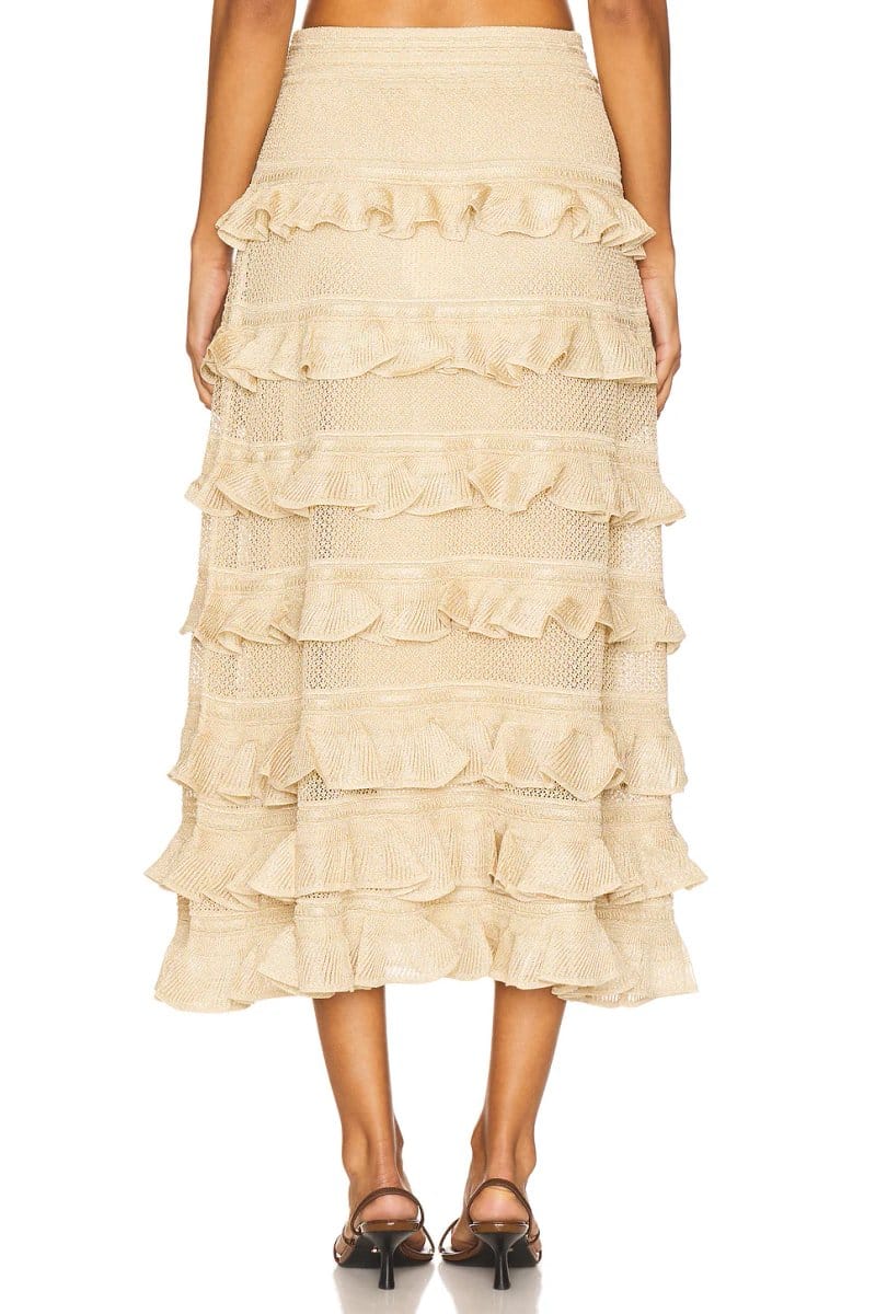 revolve Lace Frill Midi Skirt - 4