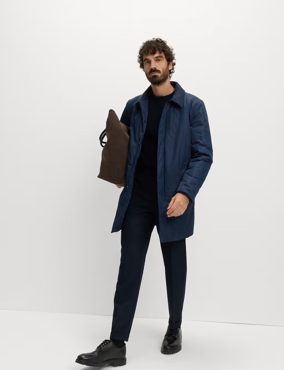 Marks & Spencer M&S Shirt Collar Mac with Removable Bib Navy - 2