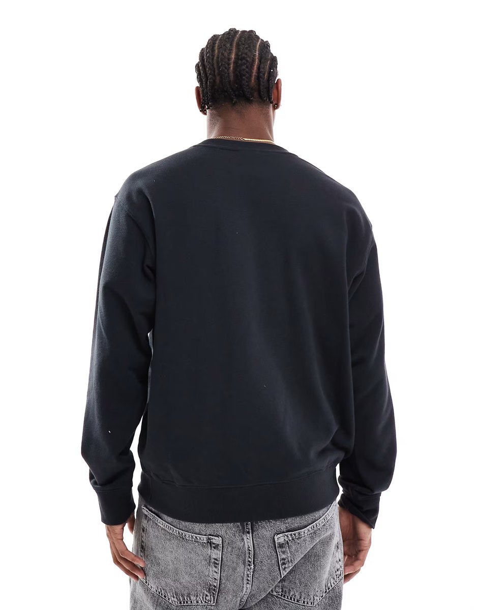 ASOS New Balance Sport essentials french terry crew sweatshirt in black - 2