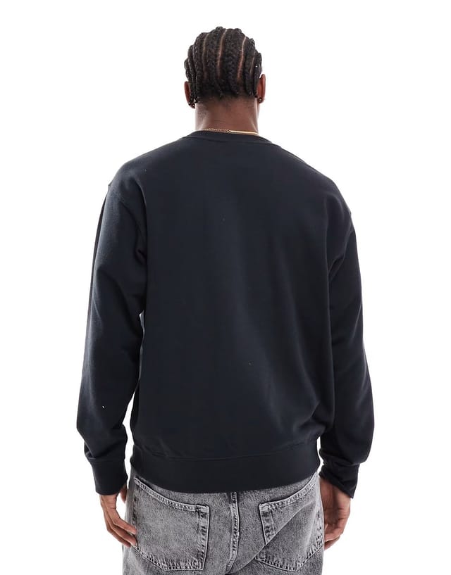 ASOS New Balance Sport essentials french terry crew sweatshirt in black - 2
