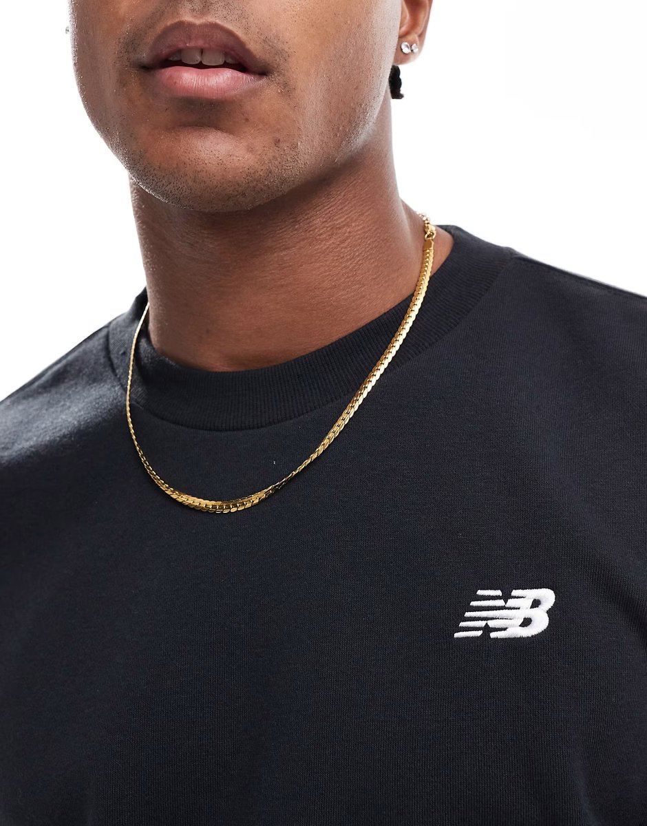 ASOS New Balance Sport essentials french terry crew sweatshirt in black - 3