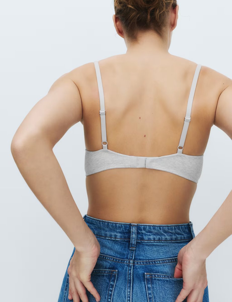 Marks & Spencer M&S 3pk Cotton Wired Push-Up Bras A-E Grey Mix - 4