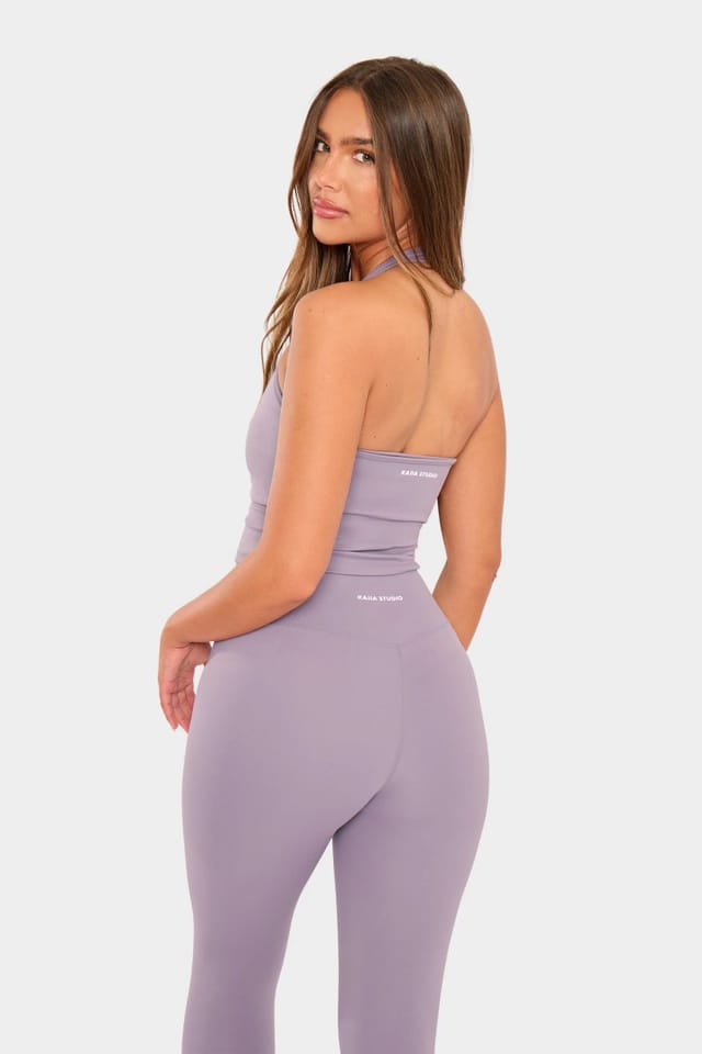 Kaiia Kaiia Sculpt Halterneck Gym Top Dusk - 2