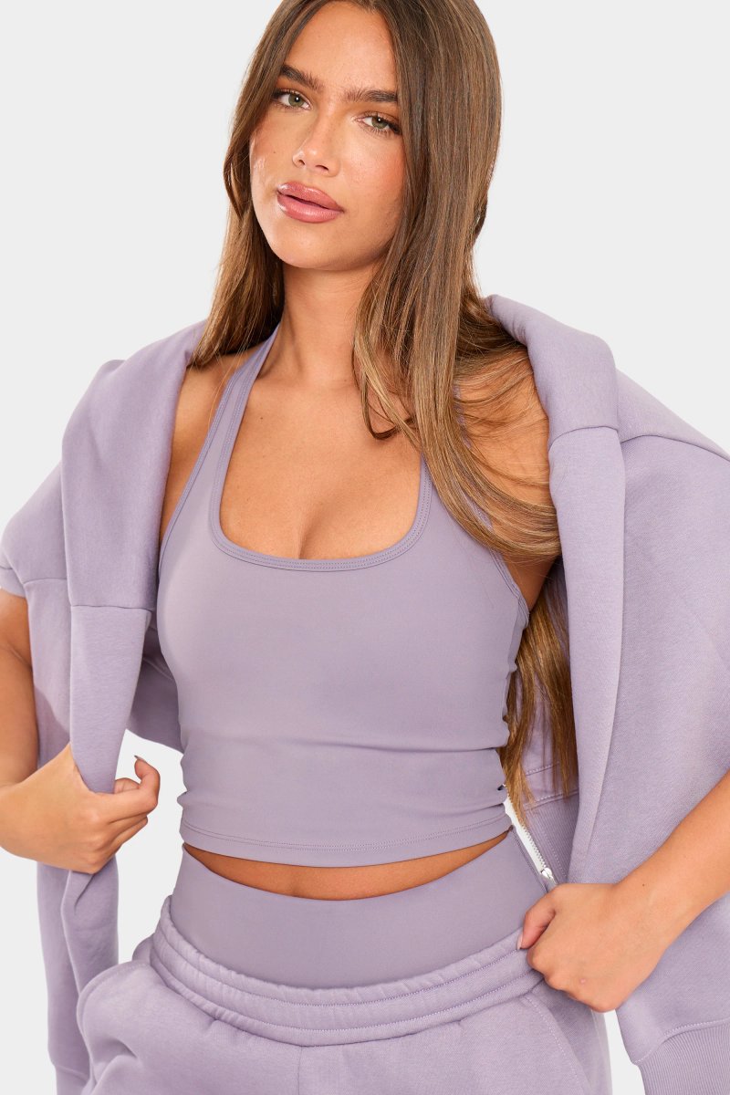 Kaiia Kaiia Sculpt Halterneck Gym Top Dusk - 4