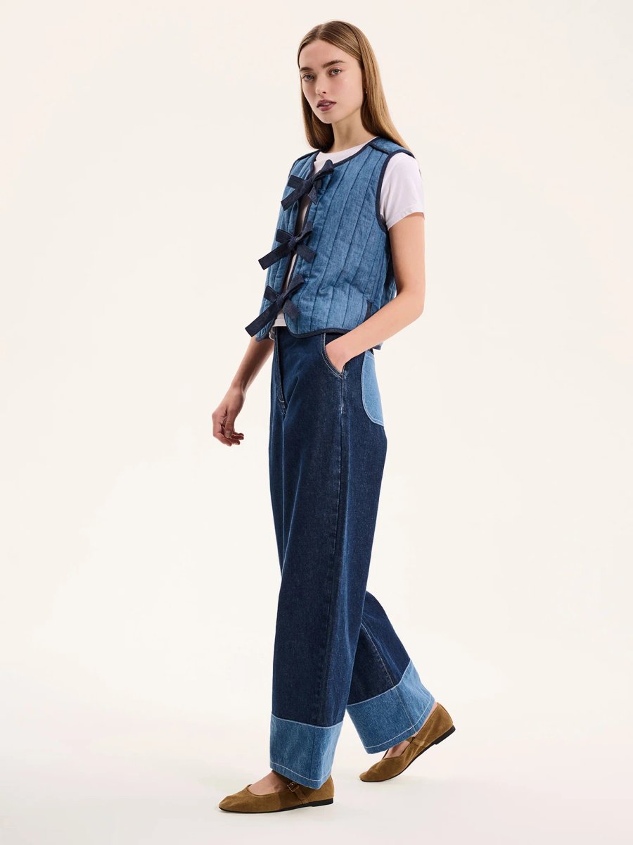 OMNES Jojo Gilet in Blue - 2