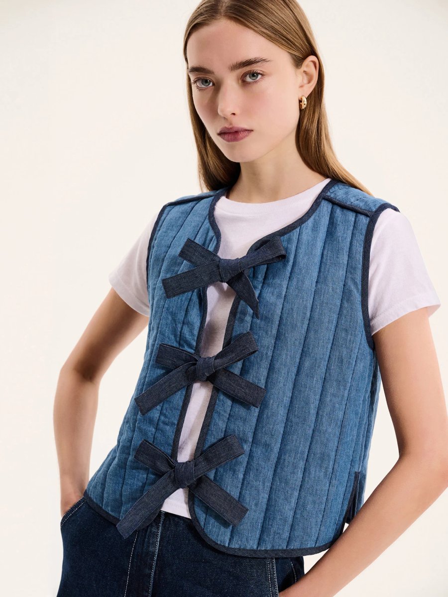 OMNES Jojo Gilet in Blue - 3