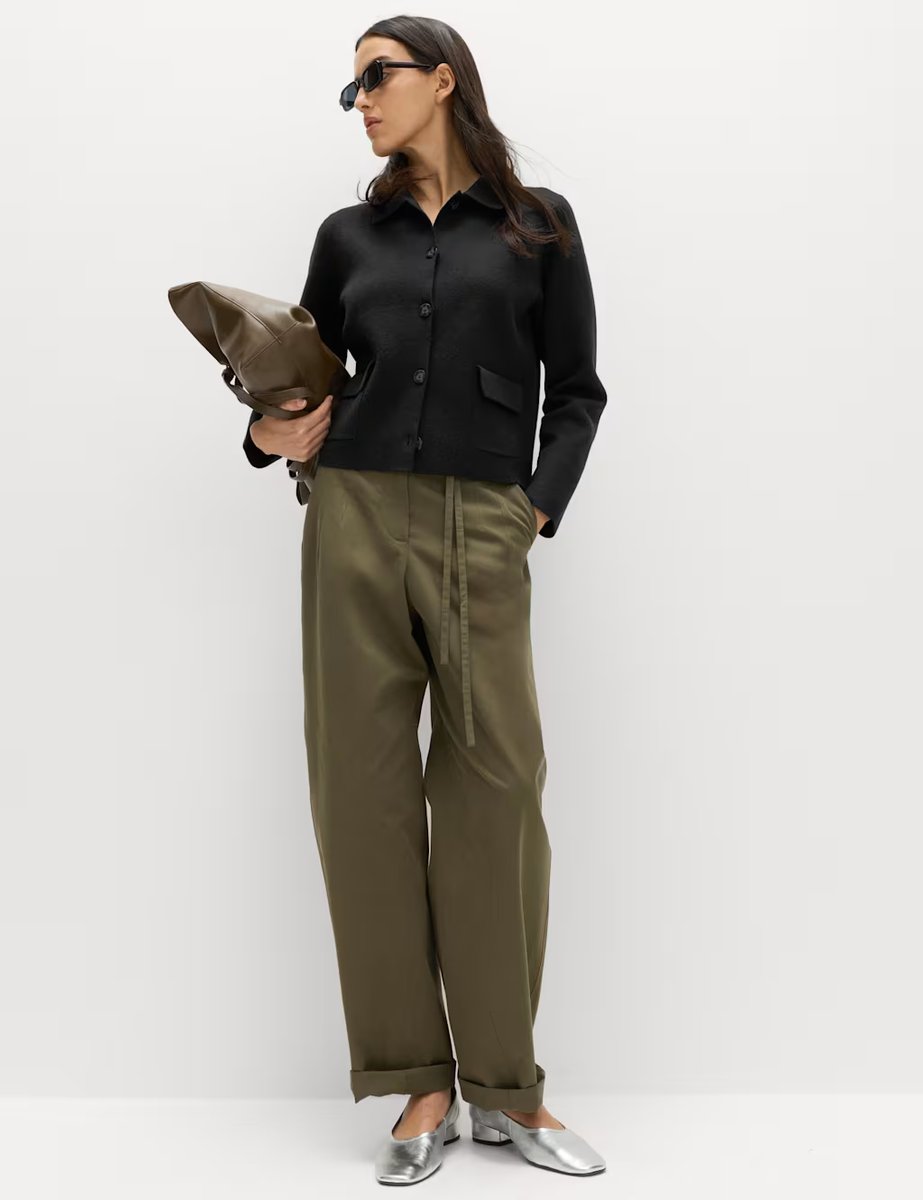 Marks & Spencer M&S Air-Yarn Pocket Detail Knitted Jacket Black - 2