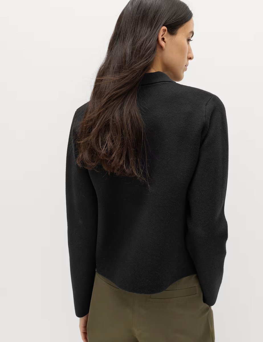 Marks & Spencer M&S Air-Yarn Pocket Detail Knitted Jacket Black - 4