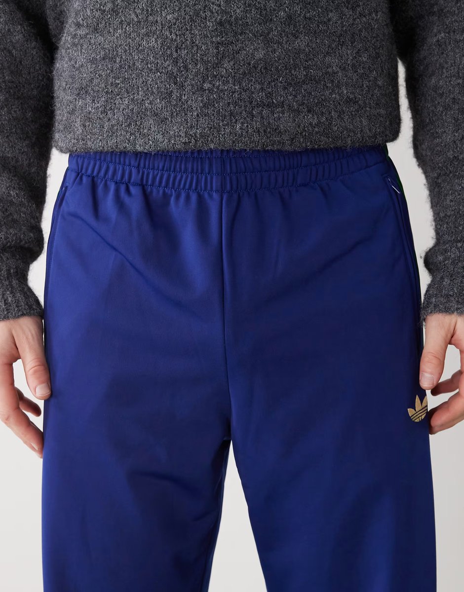 ASOS adidas Originals Firebird track pants in victory blue / bold green / wh - 4