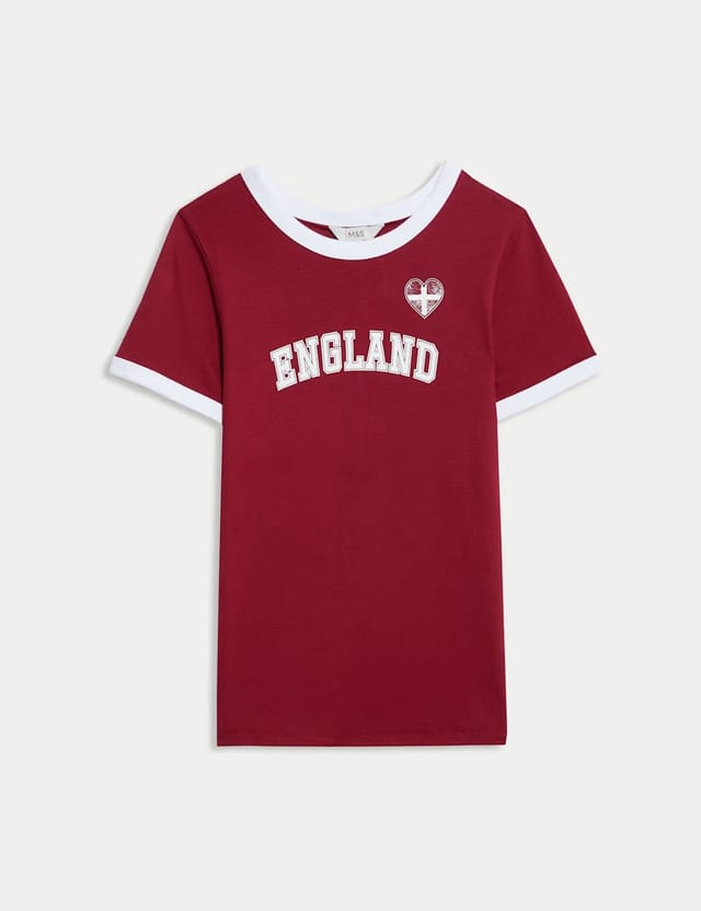 Marks & Spencer M&S Pure Cotton England Slim Fit Ringer Tee Multi - 2