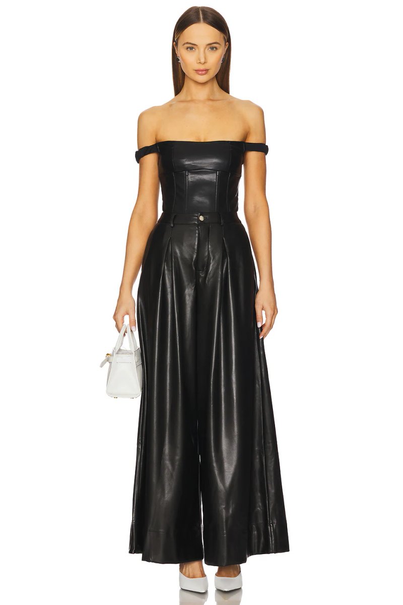 revolve Off Shoulder Faux Leather Corset - 4