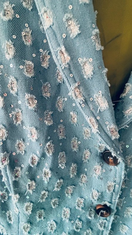 Never Fully Dressed Never Fully Dressed Denim Sequin Waistcoat - 2