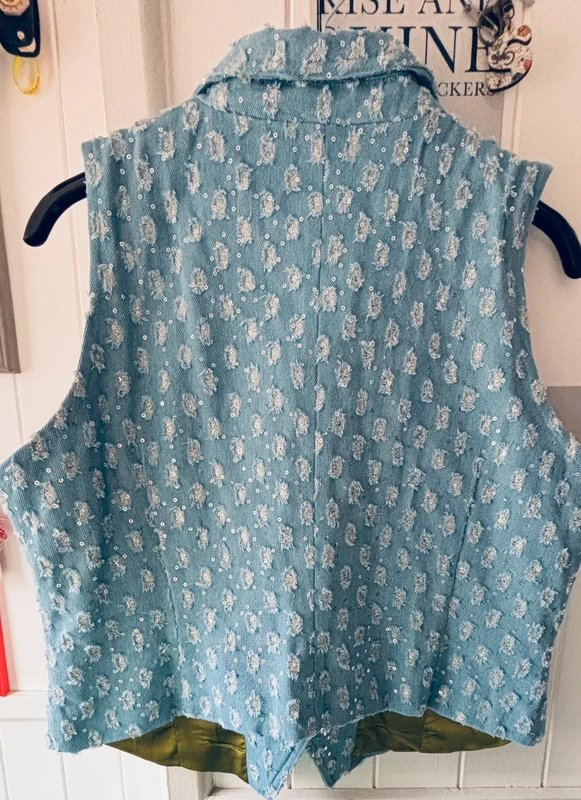 Never Fully Dressed Never Fully Dressed Denim Sequin Waistcoat - 3