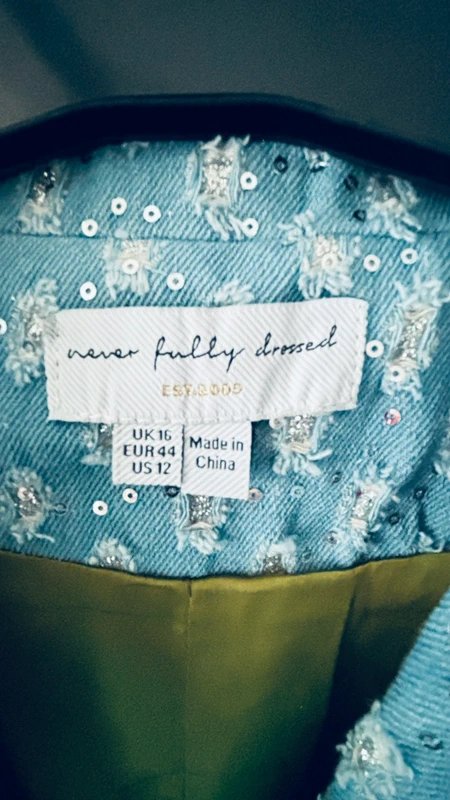 Never Fully Dressed Never Fully Dressed Denim Sequin Waistcoat - 4