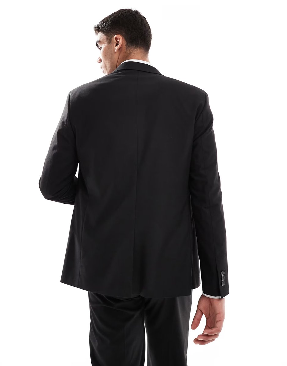 ASOS ASOS DESIGN regular suit jacket in black - 4