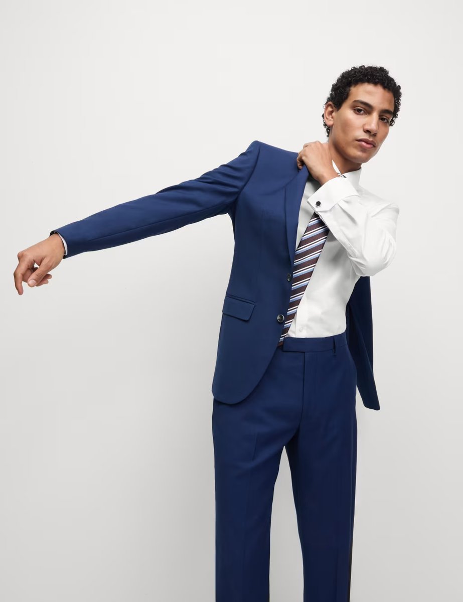 Marks & Spencer M&S Slim Fit Cotton Blend Double Cuff Shirt White - 4