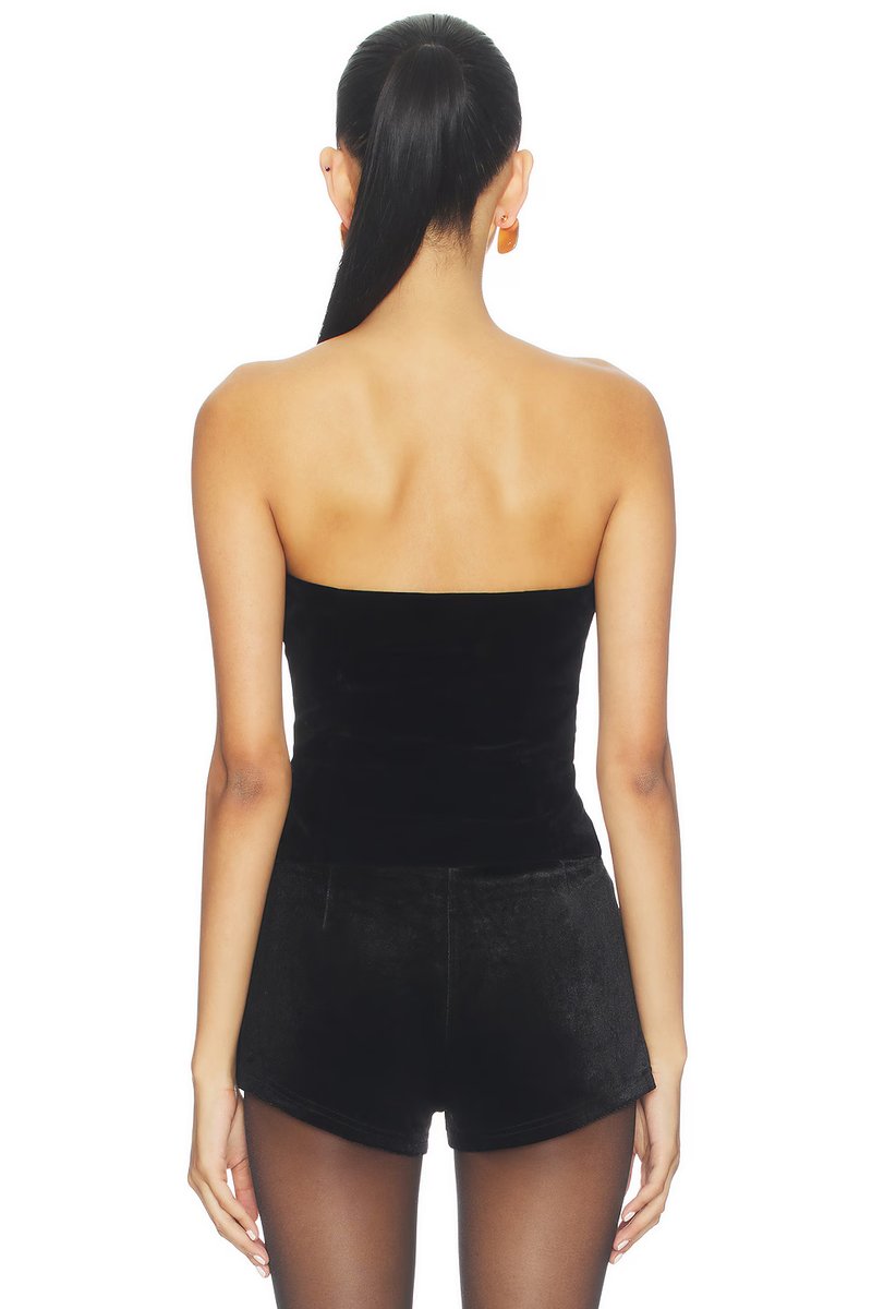 revolve Twila Velvet Strapless Top - 3
