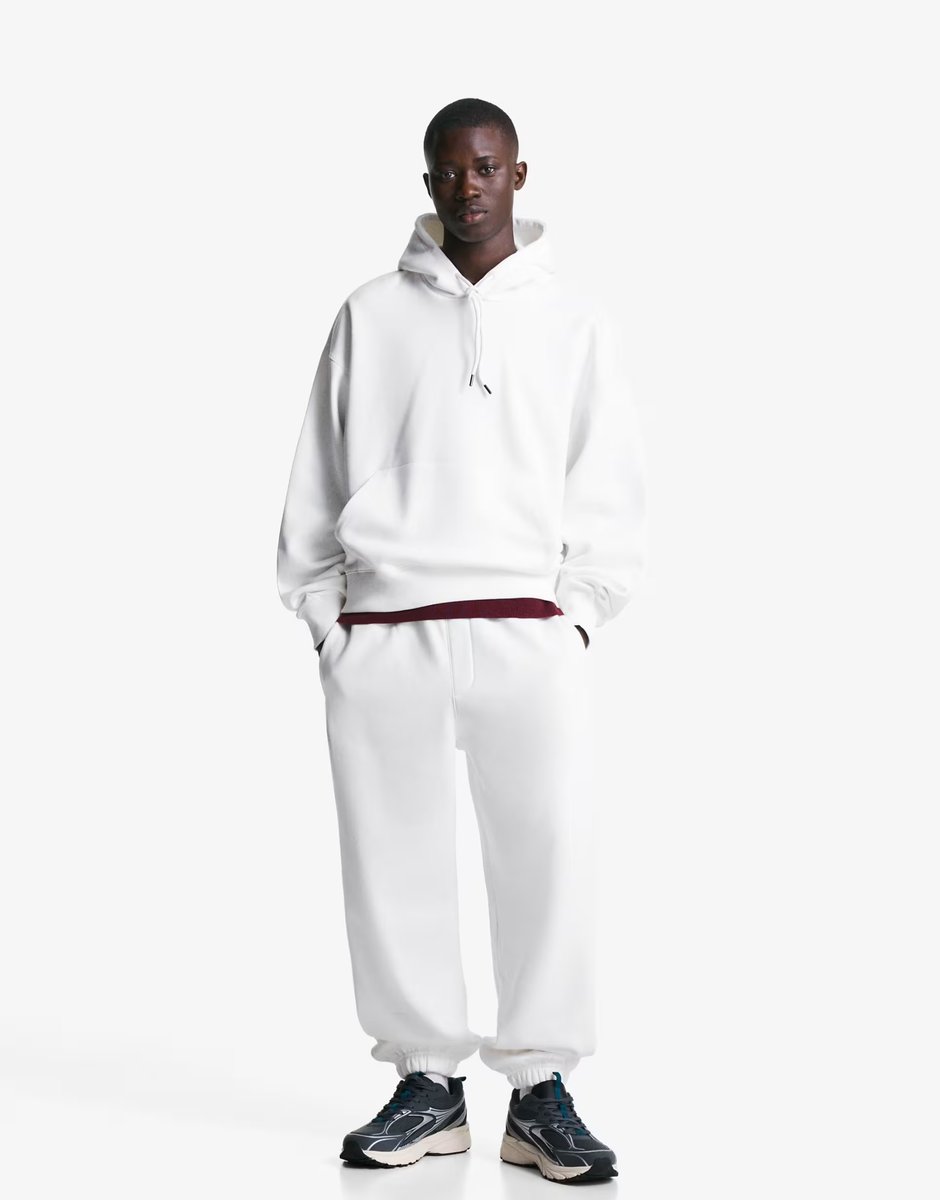 ASOS Bershka Hoodie in white - 4