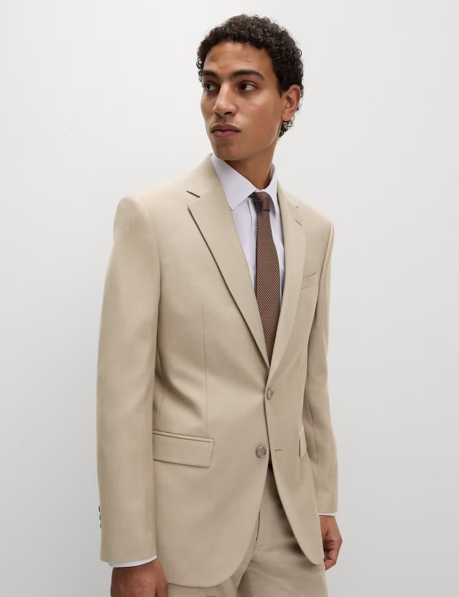 Marks & Spencer M&S Regular Fit Stretch Ultimate Suit Jacket Neutral