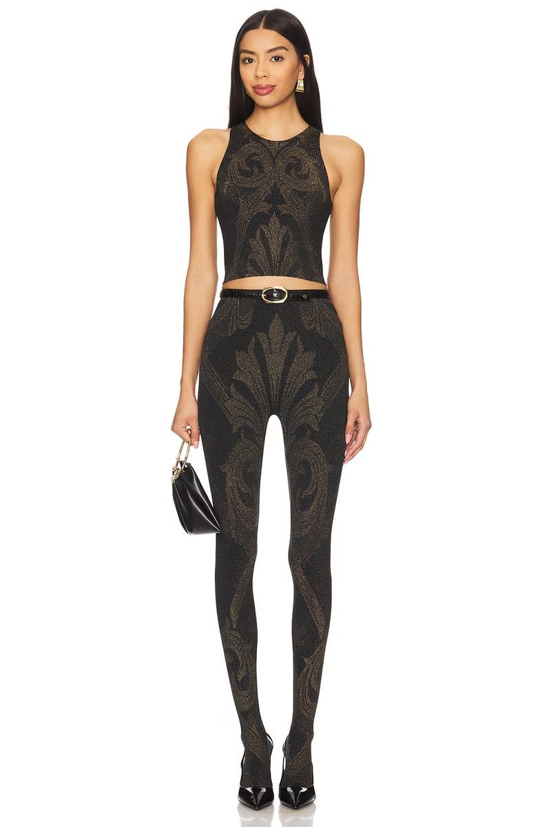 revolve X Etro Metallic Jacquard Crop Top - 4