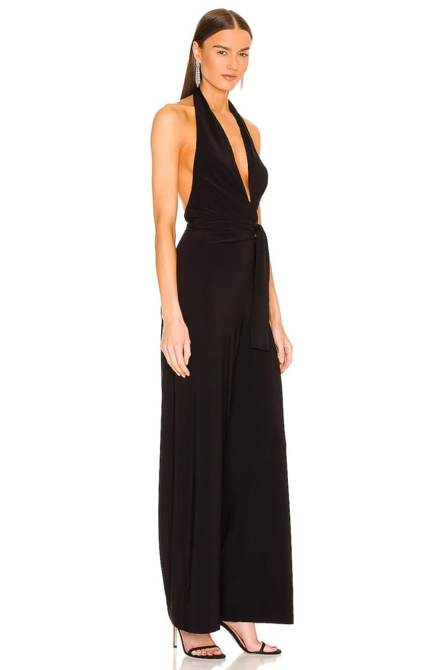 revolve Halter Wrap Straight Leg Jumpsuit - 2