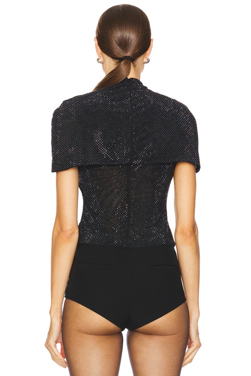 revolve Rhinestone Mesh Cut Out Top - 3