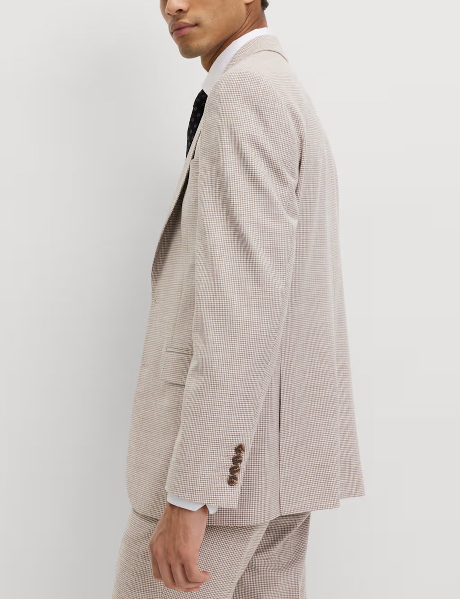 Marks & Spencer M&S Tailored Fit Grid Check Jacket Neutral - 3