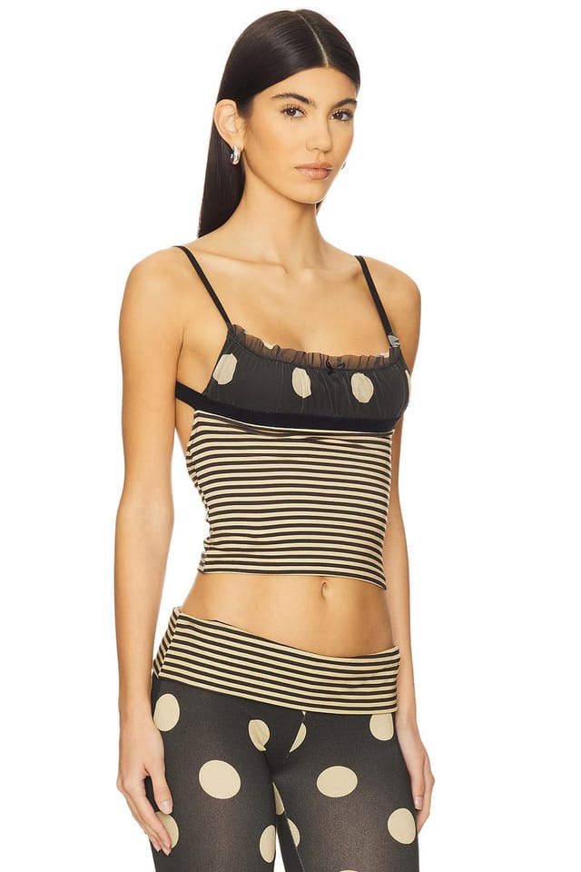 revolve Stripe Ruched Top - 2