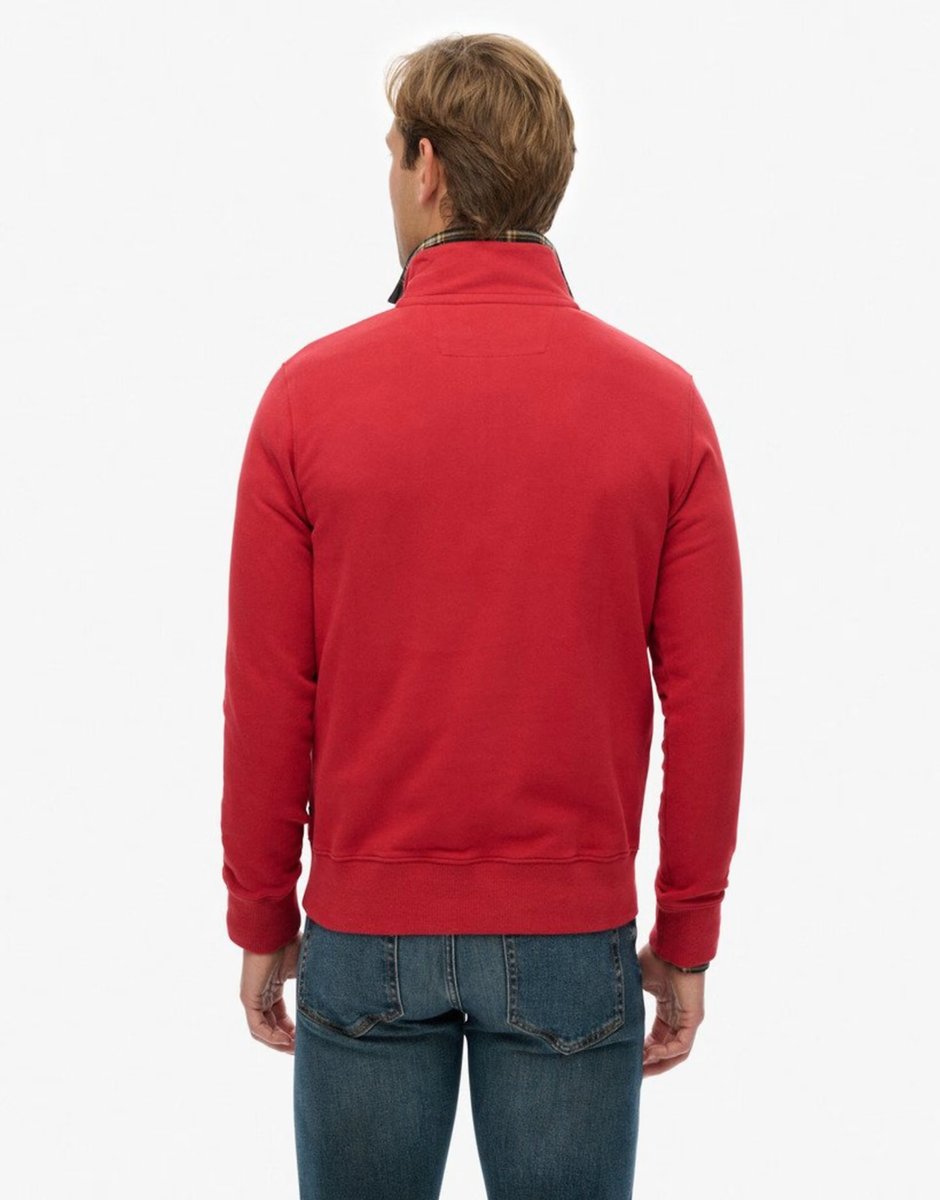 ASOS Superdry Preppy half zip jumper in expedition red - 2