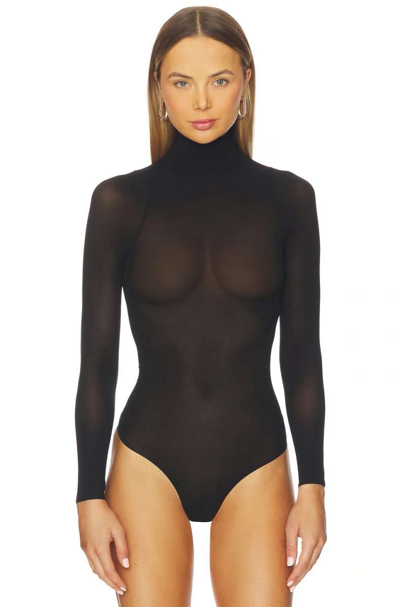 revolve Ballet Sheer Turtleneck Bodysuit - 2