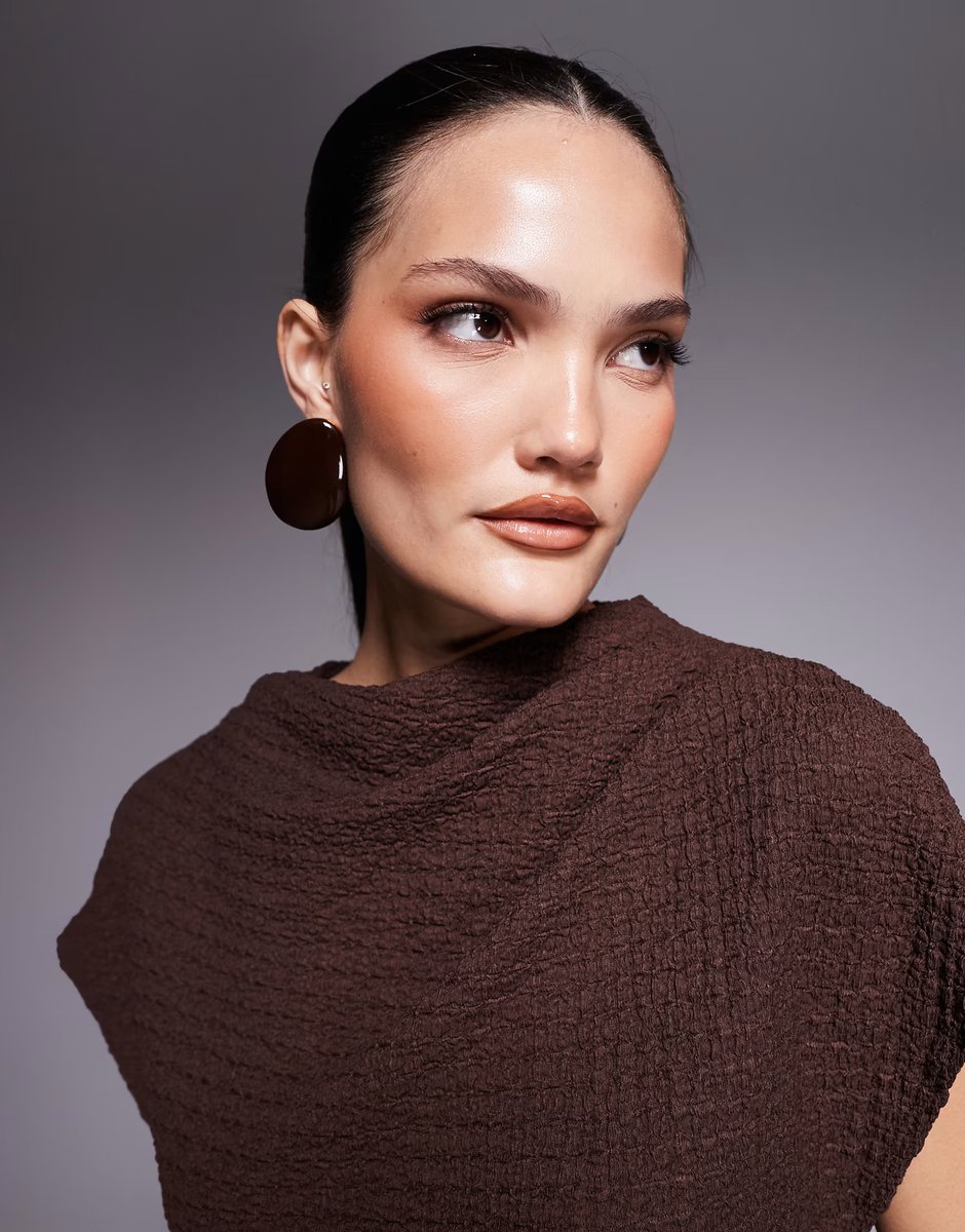 ASOS ASOS DESIGN dropped sleeve maxi dress in chocolate - 4