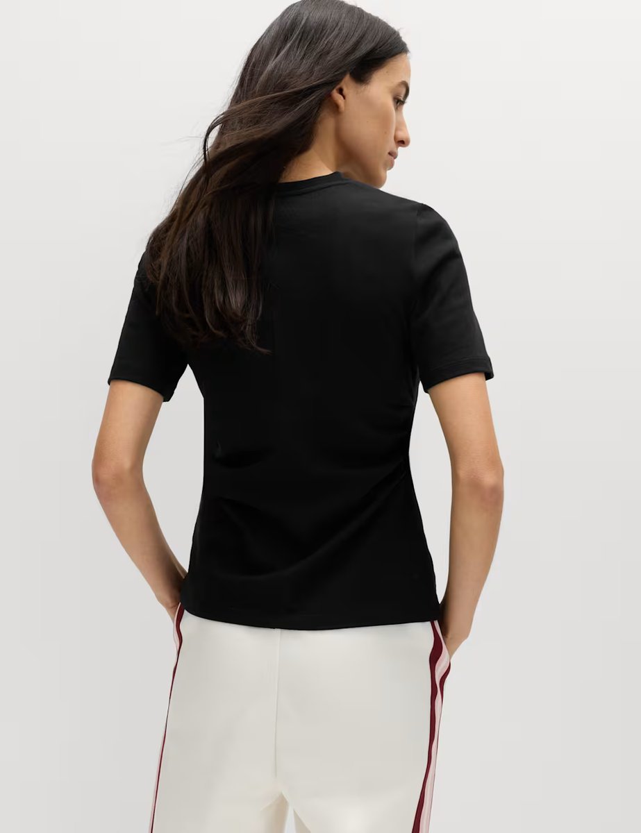 Marks & Spencer M&S Pure Cotton Waisted T-Shirt Black - 4