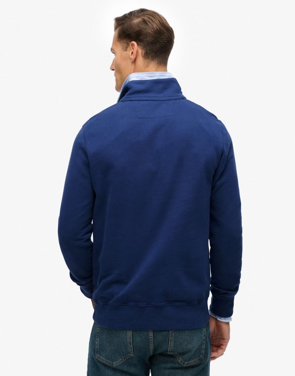 ASOS Superdry Preppy half zip jumper in supermarine navy - 3