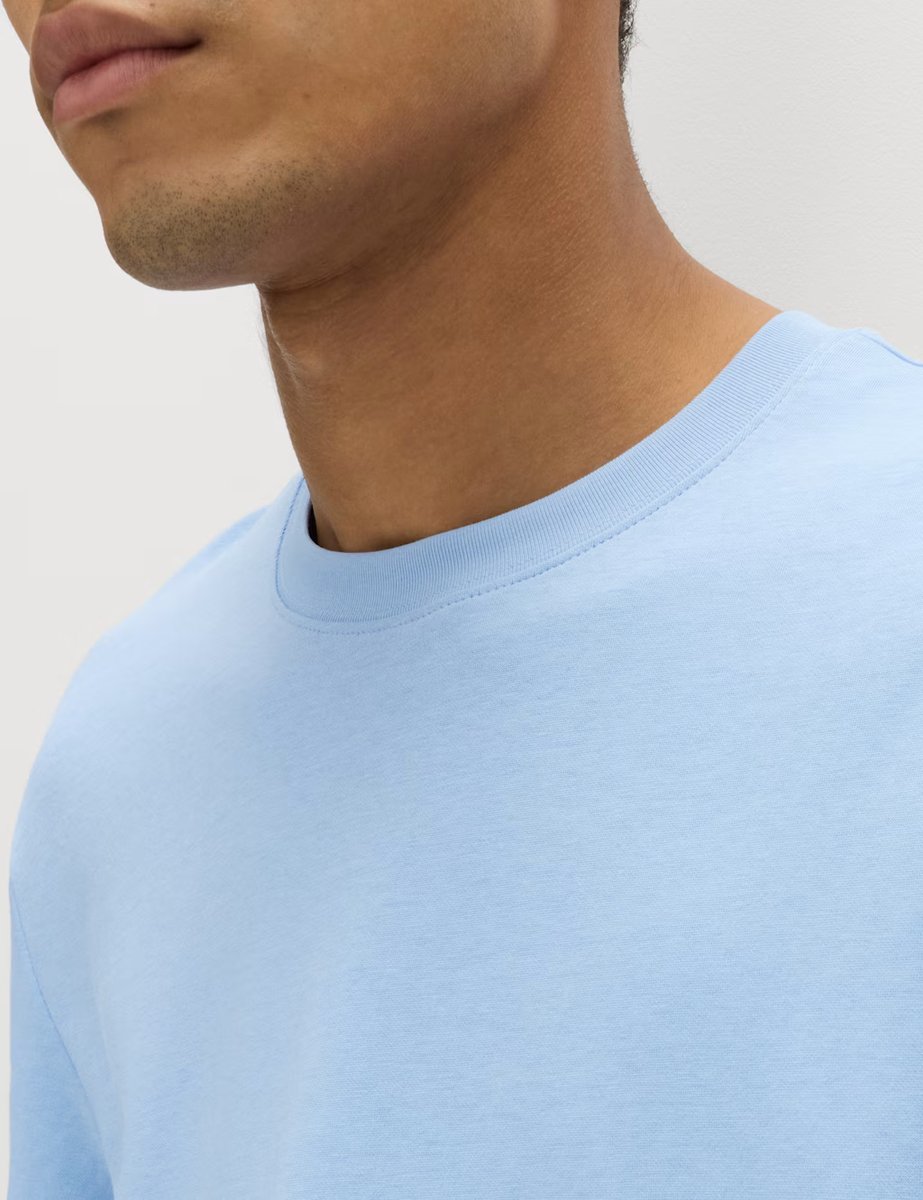 Marks & Spencer M&S Cotton Blend Ultimate Performance T-Shirt Light Denim - 3