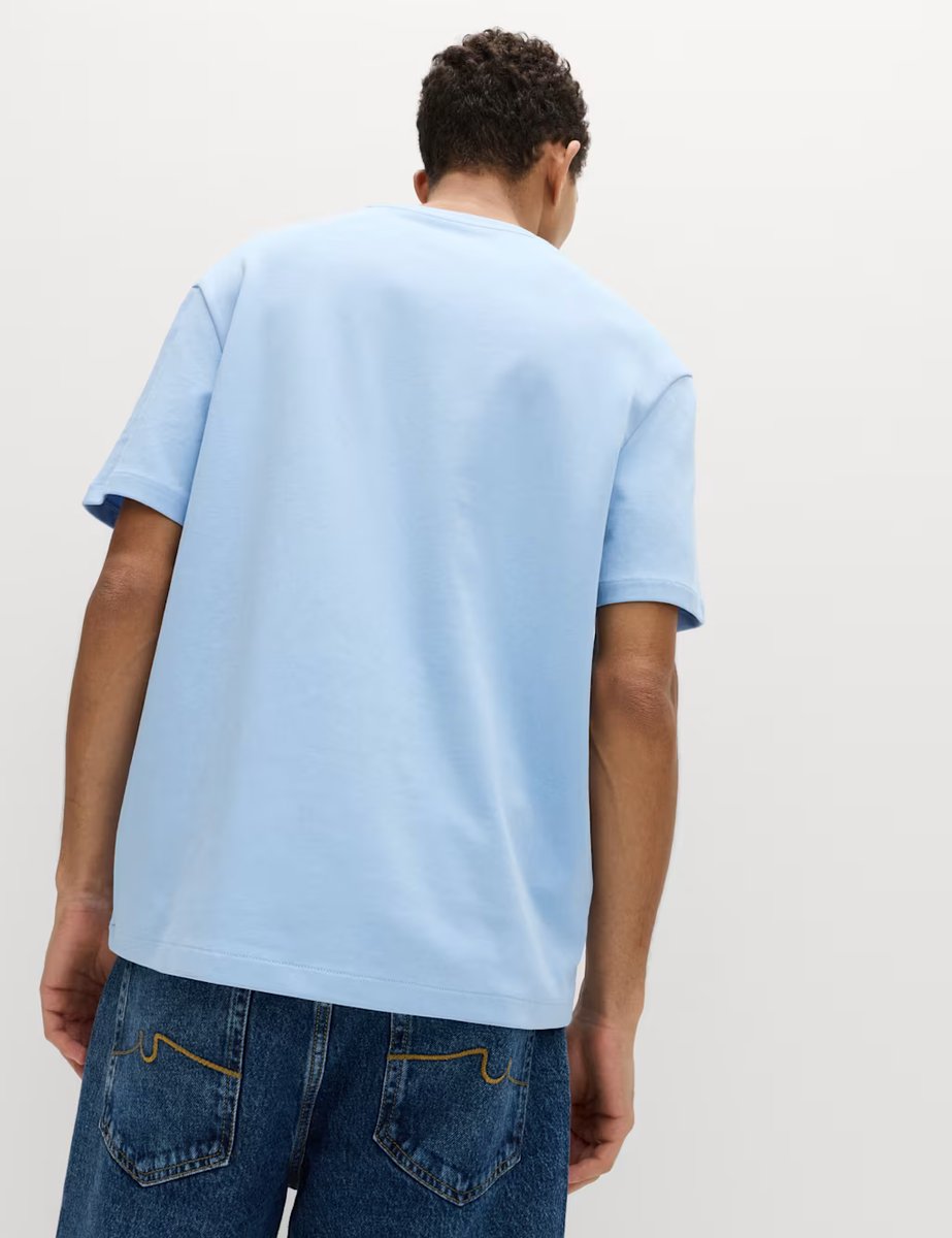 Marks & Spencer M&S Cotton Blend Ultimate Performance T-Shirt Light Denim - 4