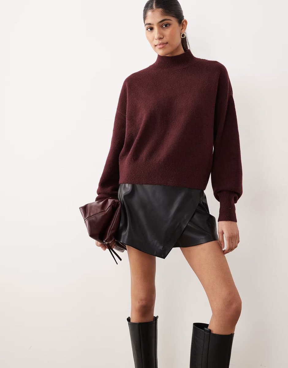 ASOS ASOS Faux Leather Mini Skirt in Black