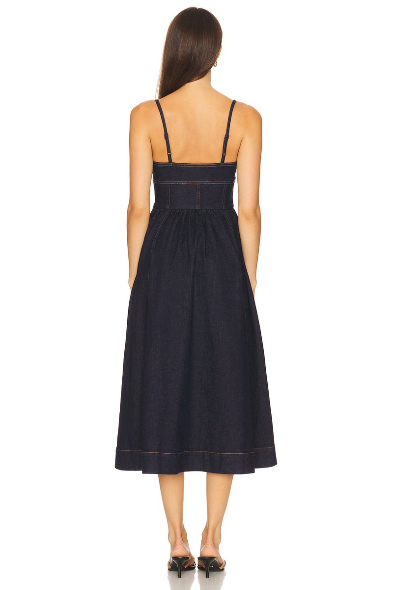 revolve Denim Corset Midi Dress - 3
