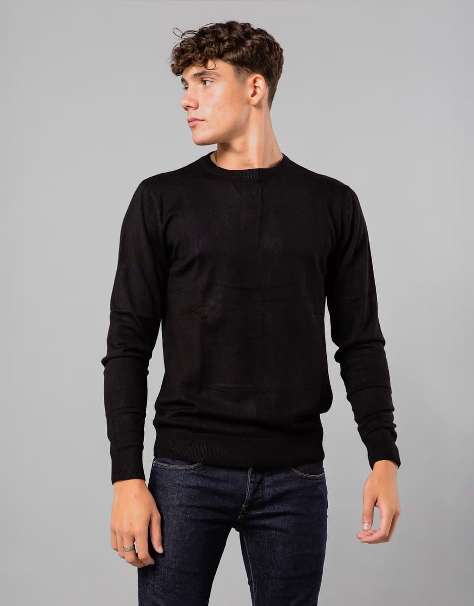ASOS French Connection Black Knitted Crew Neck Long Sleeve Jumper