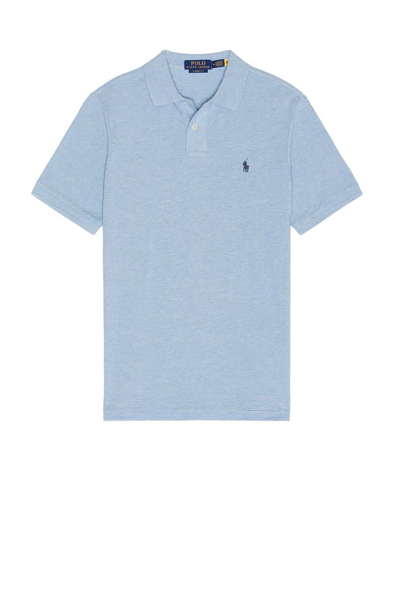revolve Polo Ralph Lauren Short Sleeve Mesh Polo in Isle Heather