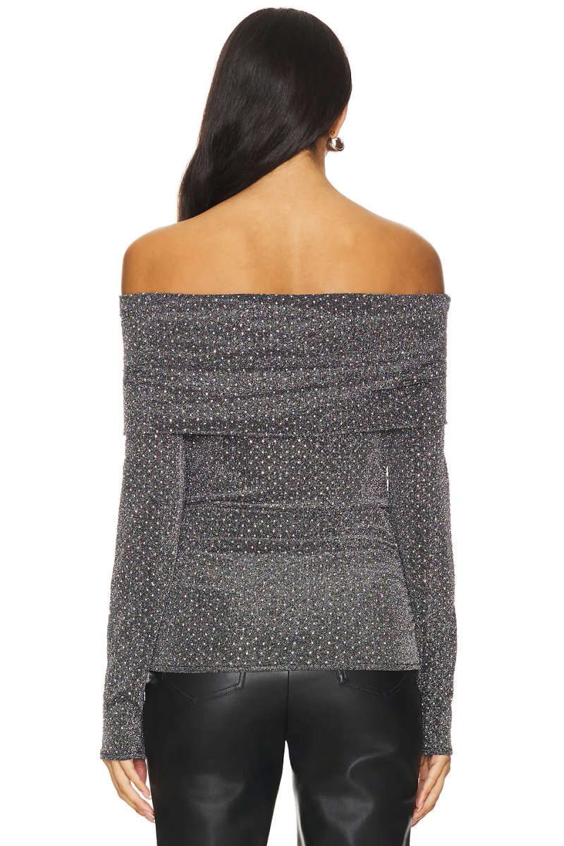 revolve Liya Fold Over Rhinestone Top - 3