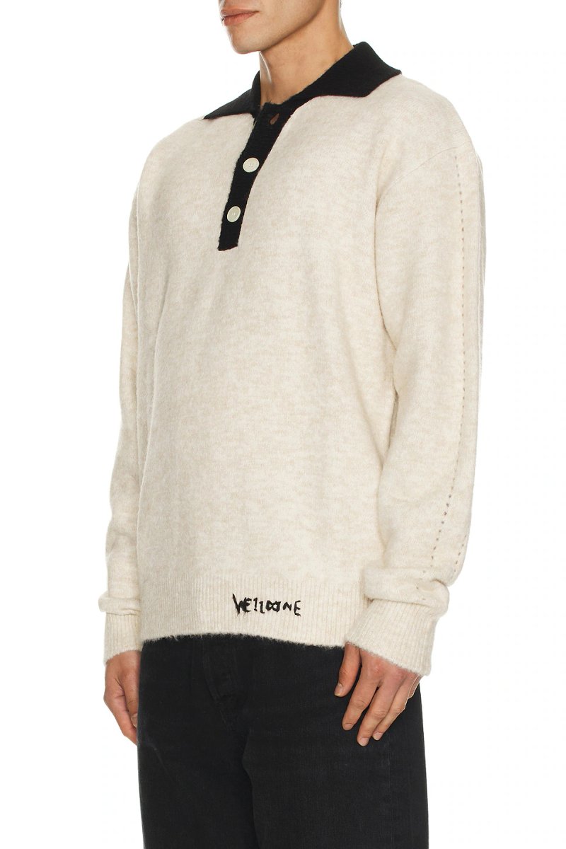 revolve Brushed Contrast Knit Top - 2