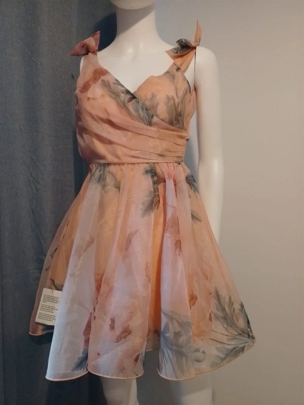 ASOS ASOS Luxe Bow Detailed Prom Mini Dress in Floral - 4