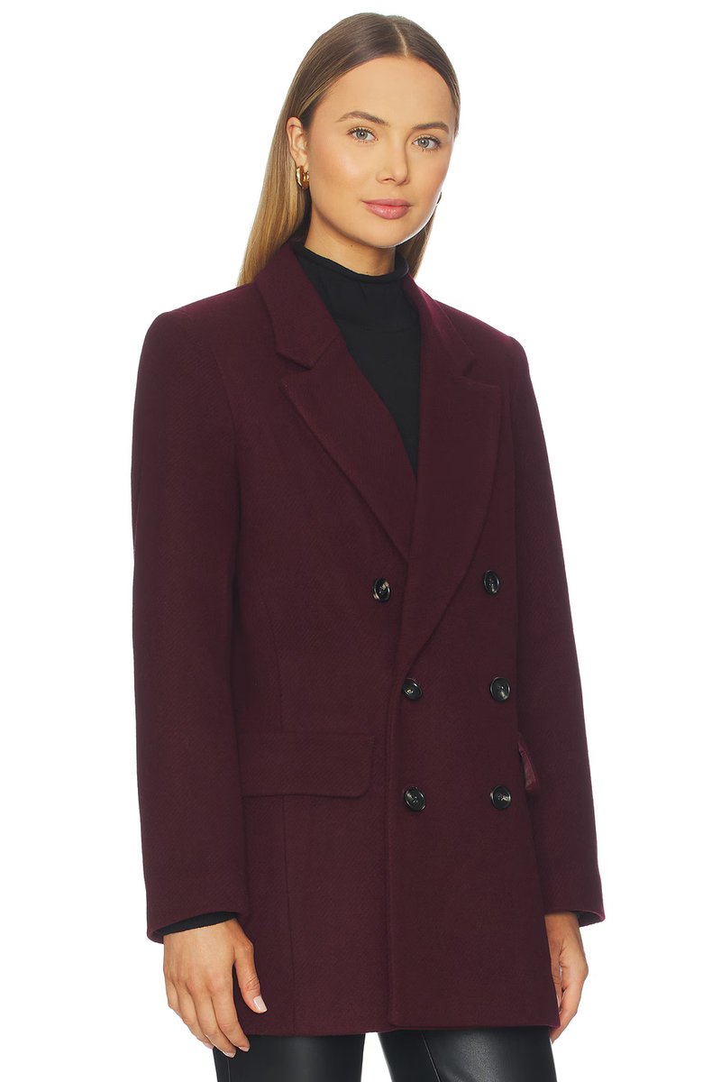 revolve Emory Short Double Breasted Wool Coat - 3