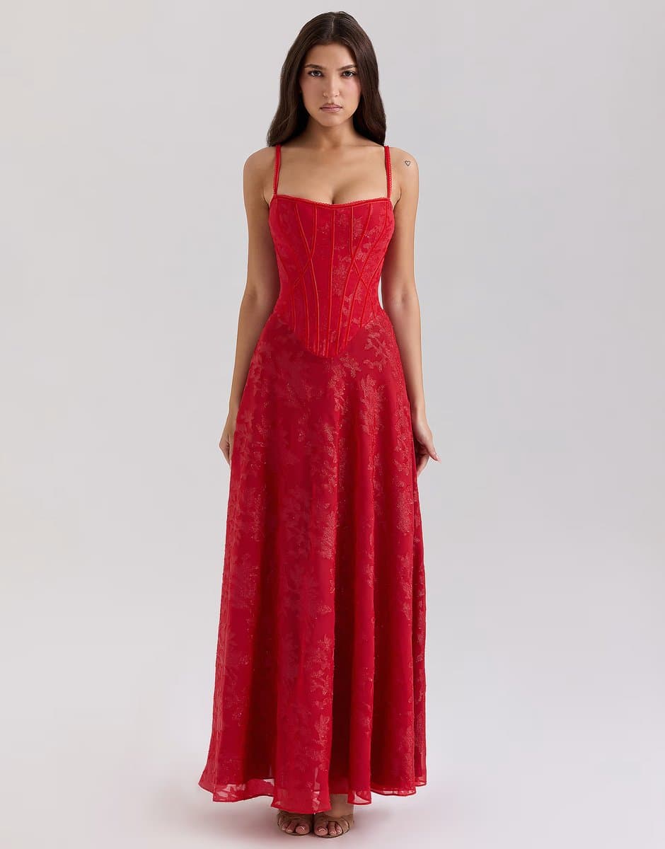 ASOS House of CB Esme maxi dress in red